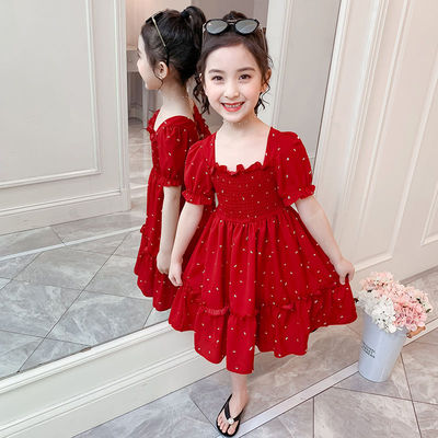 334女童夏装连衣裙2021新款韩版超洋气小女孩公主裙儿童雪纺裙子