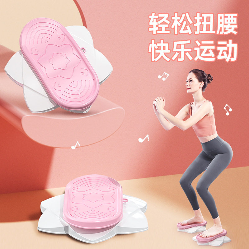Two-piece twist waist turntable fitness equipment home mute weight loss artifact twist waist machine twist dance disc waist slimming machine