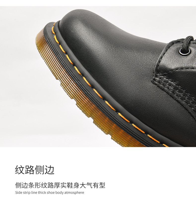 走索 男士复古英伦风 真皮高帮马丁靴 图6