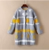 002 秋 秋冬 270 1255 cổ tròn dày họa tiết hình học áo len dài áo khoác len Cardigan