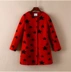 Mùa đông 53 S408 Áo cổ tròn năm cánh màu tối khóa dài áo lông cừu Trung bình và dài Coat