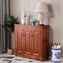 Solid wood shoe cabinet full solid wood fragrant Zhangwood Chinese shoe cabinet multilayer large capacity Ming and Qing classical lockers factory direct