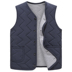 Áo vest nam size lớn mùa thu đông cộng với phân bón tăng cổ áo không tay cha dày vest vest trung niên quần thể thao Cực lớn