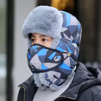 Lei Feng hat men's winter northeast cotton hat plus velvet thickened ear protection cold windproof cycling warm hat children