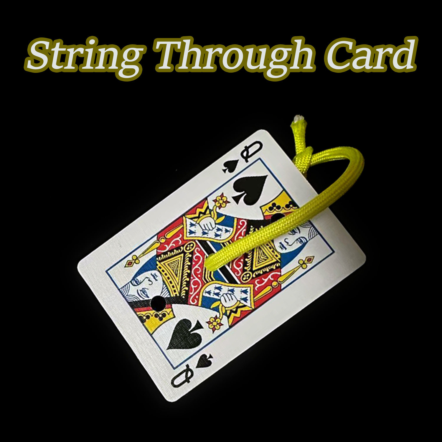 魔术道具 绳子跳跃 String Through Card 用绳洞移位创造视觉惊喜_魔术道具_淘宝游戏网