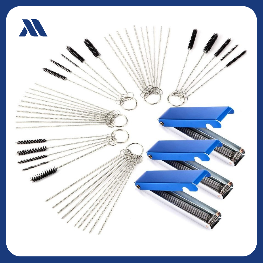 Carburetor cleaning hairbrush suit stainless steel aluminium syntonin pin-Taobao