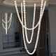 Clothing Store Pearl Necklace Chandelier Designer Style Bar Counter Cafe Exhibition Hall Model Room Window French Living Room Lamp