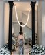 Clothing Store Pearl Necklace Chandelier Designer Style Bar Counter Cafe Exhibition Hall Model Room Window French Living Room Lamp