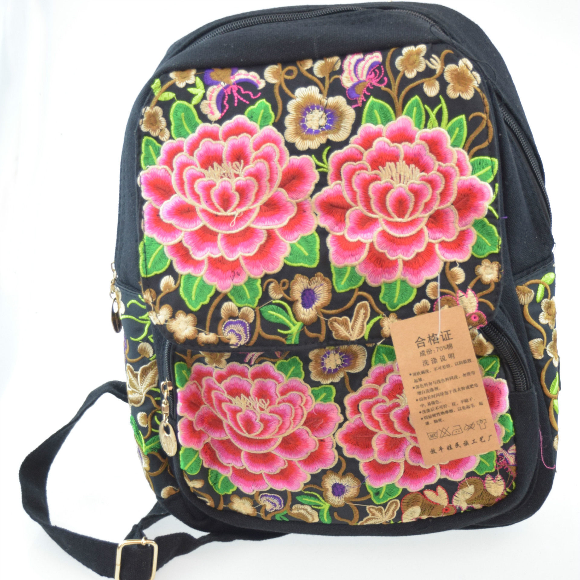 Yunnan ethnic embroidery bag canvas shoulder bag embroidery shoulder bag cloth bag student schoolbag female