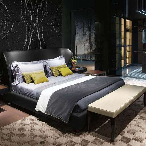 Итальянский giorgetti rea современный стиль импортированная мебель главная спальня кровать с двуспальной кровать