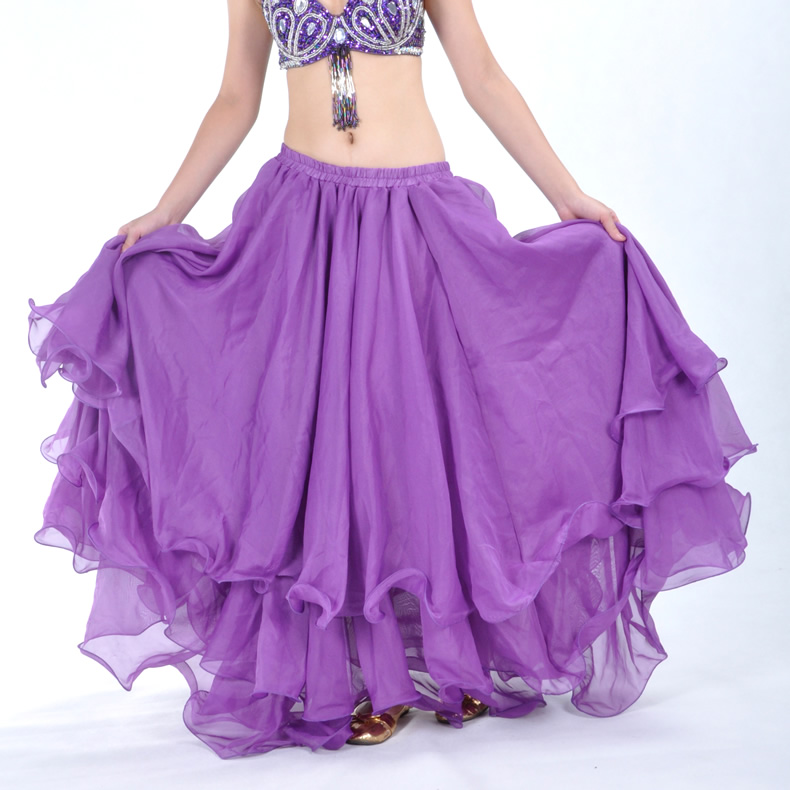Performance Three Layer Chiffon Belly Dance Skirt13235716Belly Dance