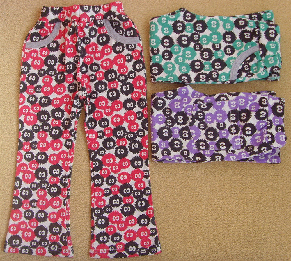 Foreign trade export girls cotton trousers small size elastic waist knitted trousers outer trousers autumn and winter