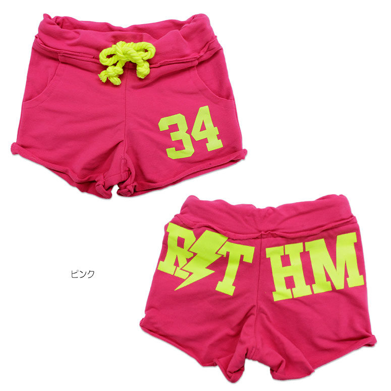 Foreign trade original export Japanese tide girl tight waist shorts hot pants elastic cotton fluorescent character