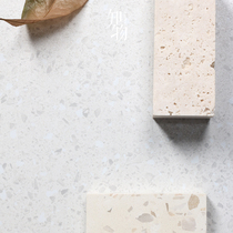 Light extravagant cream white water grinding stone tile gold drilling technique rice white wall brick living room dining room toilet floor tile clothing shop