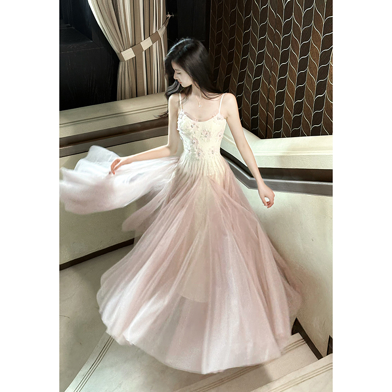 Good Job【Lilac Dream】Heavy Lace Gown with Mesh Skirt, Spaghetti Strap Dress, Puffy Skirt Good Job【Lilac Dream】Heavy Lace Gown with Mesh Skirt, Spaghetti Strap Dress, Puffy Skirt