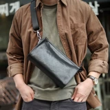 Оригинальная сумка на одно плечо, кожаная маленькая сумка клатч, сумка с петлей на руку для отдыха, коллекция 2023, из натуральной кожи