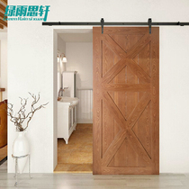 Green Rain Sixuan American barn door customised moving door tatami door partition book room door kitchen toilet mobile door
