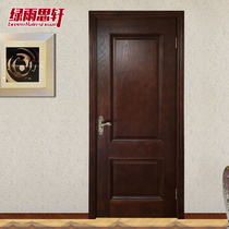 Medium-style door wood door solid wood composite paint door indoor wood door Chinese style paint door bedroom set door