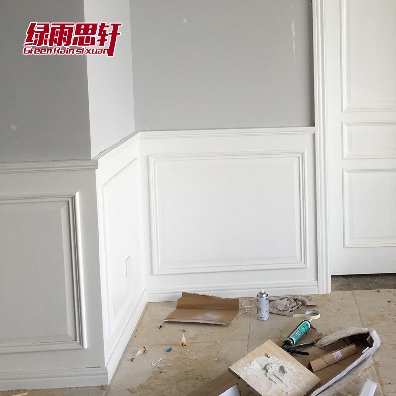 Green Rain Sixuan Living room Protective Wall Panel Custom Wall Skirt made wood finish finished panel installation