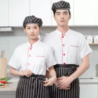 Черный фартук, короткий рукав