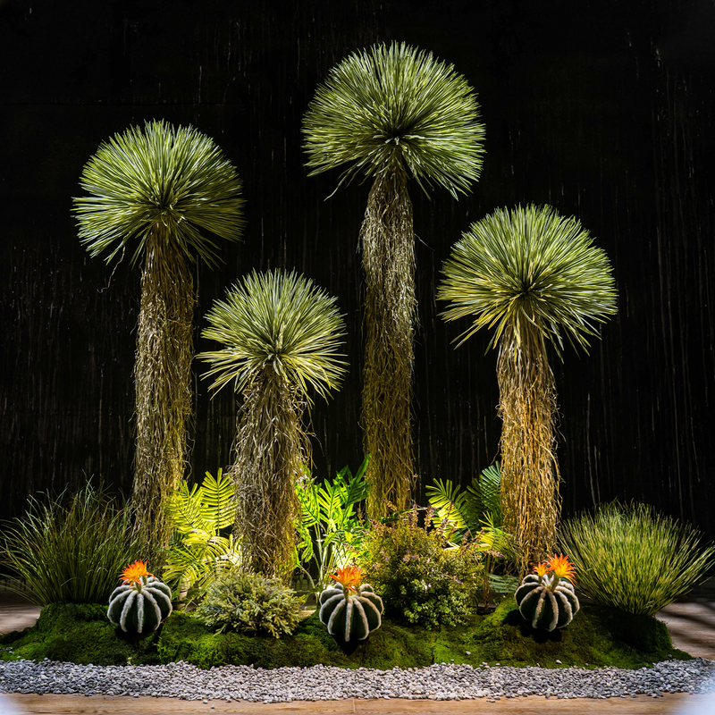 Large High-End Light Luxury Scarecrow Artificial Plant Fake Tree Indoor Bionic Green Plant Potted Desert Landscape Ornament