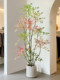 Simulated Plant Nandina Bamboo Floor-Standing High-End Potted Landscaping Artificial Tree Bionic Green Plant Indoor Living Room Decoration Ornament