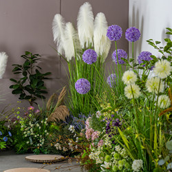 High-End Artificial Green Plant Flower Arrangement Box, Landscaping, Fake Floral Art, Indoor Bionic Plant Floor Flower Arrangement, Light Luxury Decorative Piece