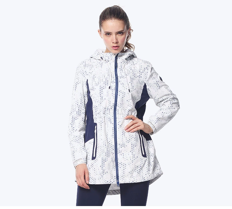 RAPIDO Li Pedao xuân nữ thời trang thoải mái chủ đề in áo khoác thể thao mỏng và mỏng - Áo khoác thể thao / áo khoác