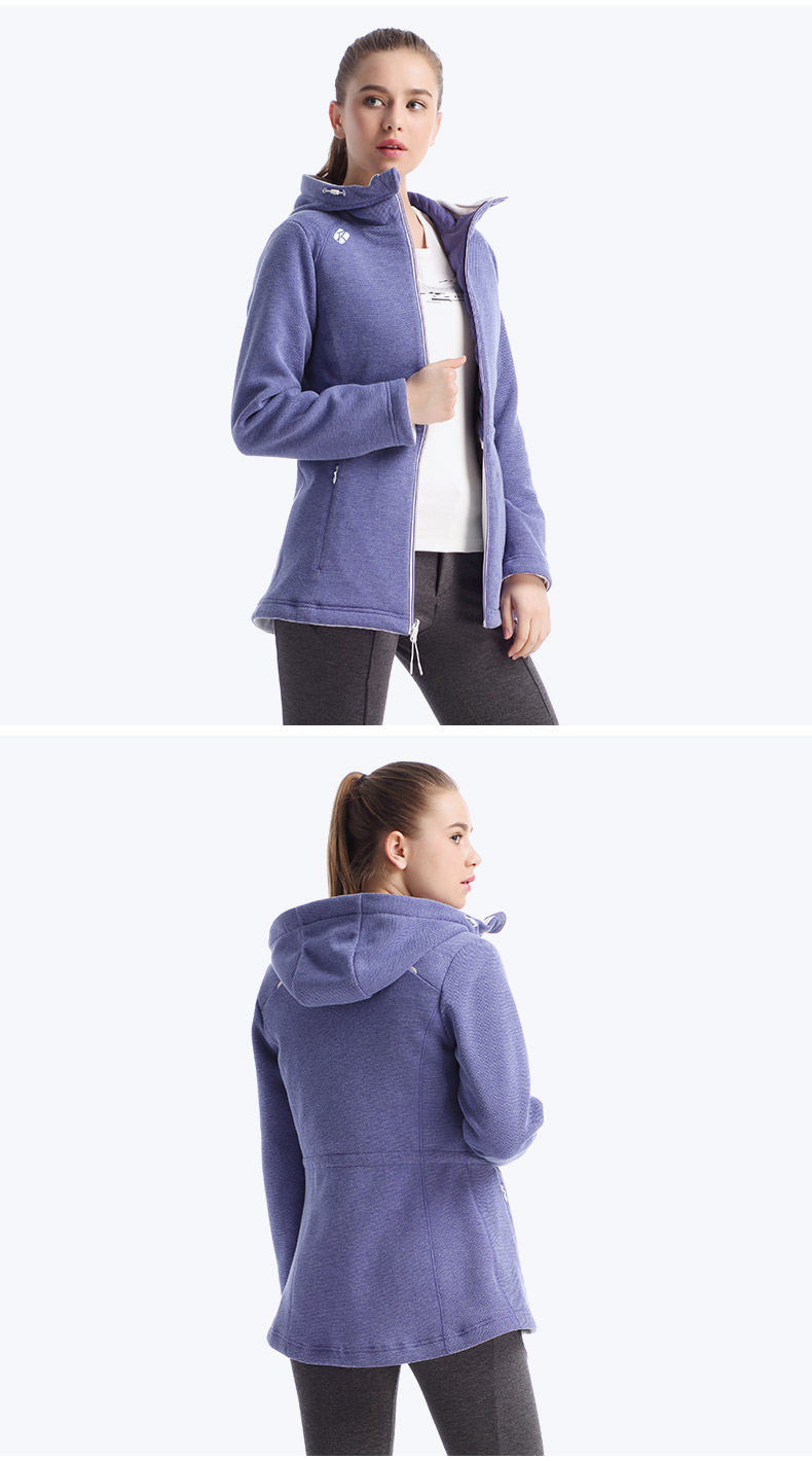 RAPIDO 霹 ladies Phụ nữ đầu xuân mùa xuân hai mặt lông cừu ấm áp thể thao áo khoác trùm đầu - Áo khoác thể thao / áo khoác áo khoác anta