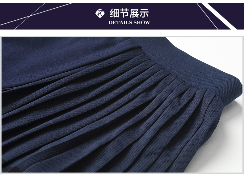 RAPIDO 雳 霹 道 Cô hè sản phẩm mới khâu chống ánh sáng xếp li thể thao váy liền nửa dài nữ hè - Trang phục thể thao áo thể thao nữ