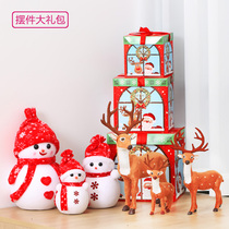 Christmas Deer Snowman Gift Box Package Combo Three Swing Pieces Christmas Tree Decorations Christmas Shop Scene Placement