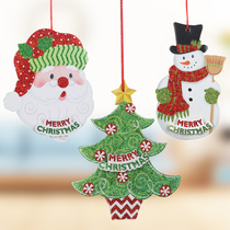 Christmas doors and windows listed on Santa Claus list Hanging Mall Supermarket Hanging for Christmas decorations Stereo paste