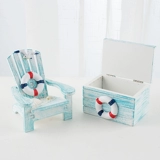 Мини-шезлонг в средиземноморском стиле, украшение для детской комнаты, настольный столик в океанском стиле, маленькая коробочка, реквизит для фотосъемки
