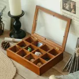 Ретро коробочка для хранения, настольные часы, серьги, коробка для хранения, печать, лента, браслет