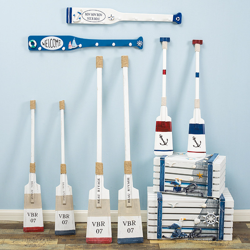 Mediterranean Euro Pulp Hanger Hanger Creative Hanger Wooden Paddle Wall Hanging Decor