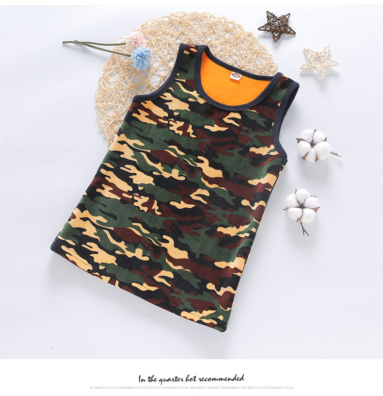 Áo vest trẻ em cộng với nhung dày cậu bé mùa đông mặc áo vest ấm áp vai 10 tuổi Trẻ lớn mùa thu trẻ em giữ ấm - Áo ghi lê quần áo gile trẻ em
