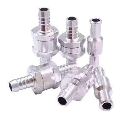 Aluminum alloy fuel one-way check valve car oil circuit pagoda quick plug check valve high temperature resistant gasoline diesel type