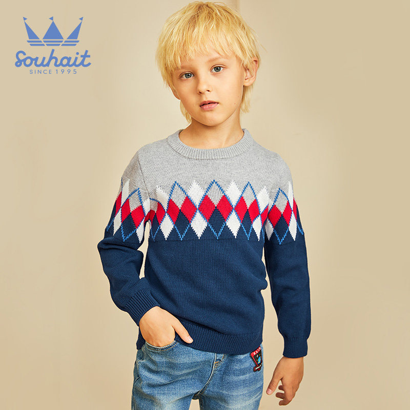 水孩儿 男童针织毛衣 双重优惠折后¥79包邮 105~170码4色可选