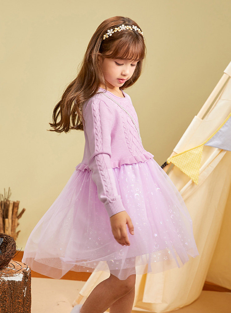 水孩儿 21年冬季款 女童针织连衣裙公主裙 天猫优惠券折后¥109包邮(¥349-240)105~170码2色可选