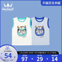 Childrens clothing boys vest 2021 summer new childrens sports sleeveless T-shirt camouflage