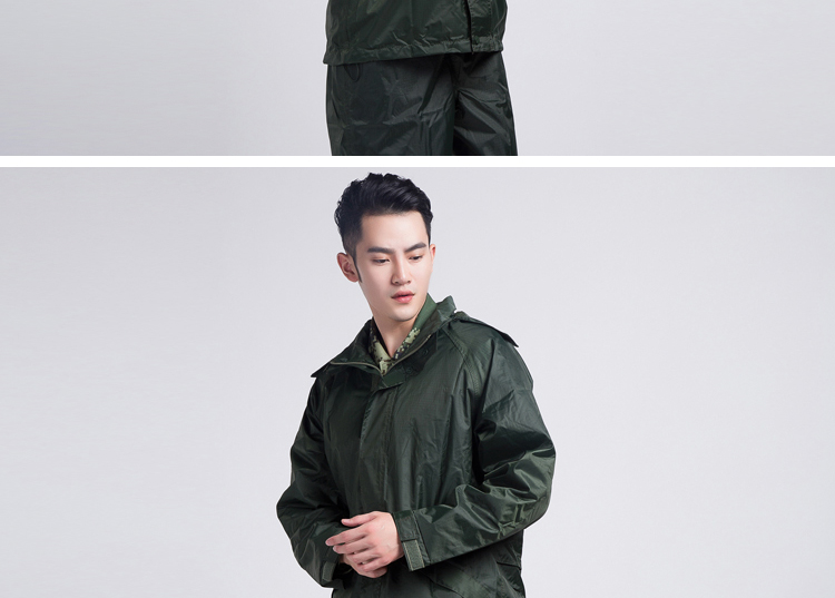 Đích thực 07 áo mưa chia áo mưa mưa bộ ô liu áo mưa màu xanh lá cây lửa áo mưa cứu hộ áo mưa 1 người