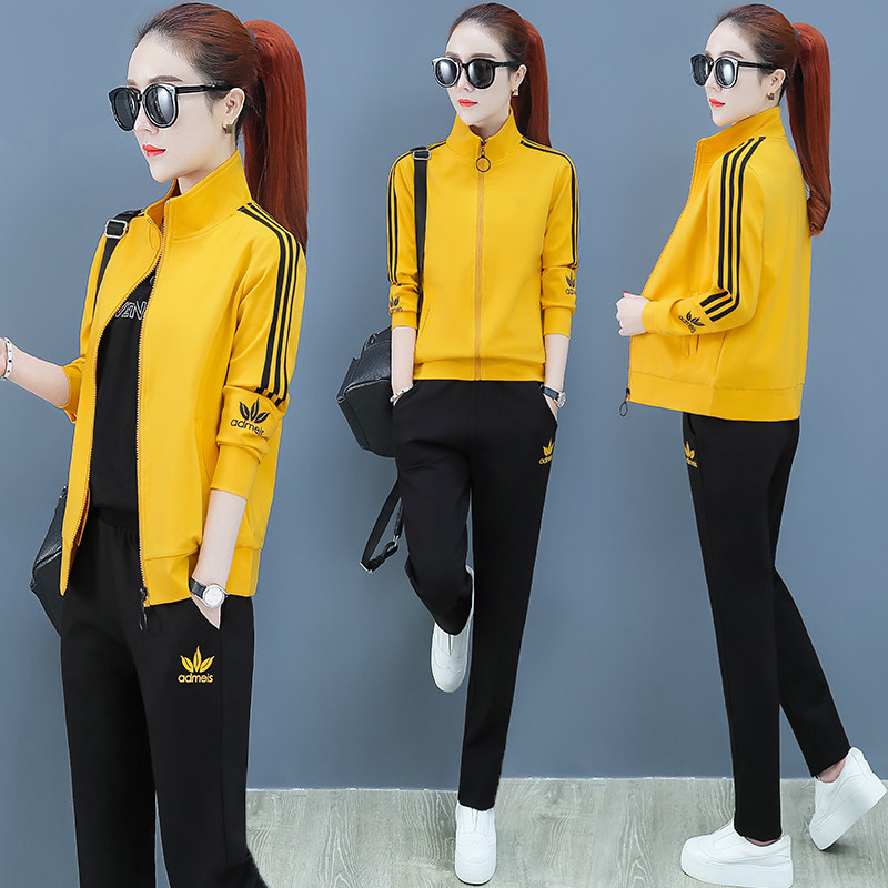 Sports suit women's autumn long-sleeved stand-up collar 361 running sportswear three-piece Jordanno Korean fashion jacket
