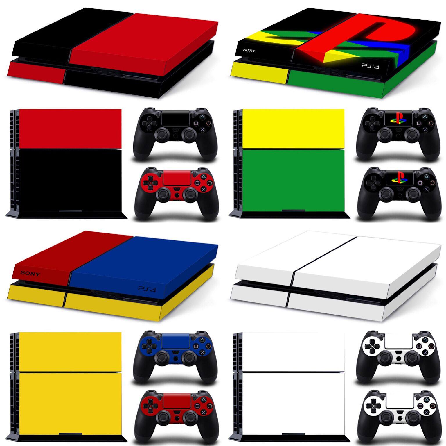 Sony PS4 thick machine Consoles Sticker Film Pure Color Black Monochromatic Parquet Color PS4 Pain Machine Stick Color Film