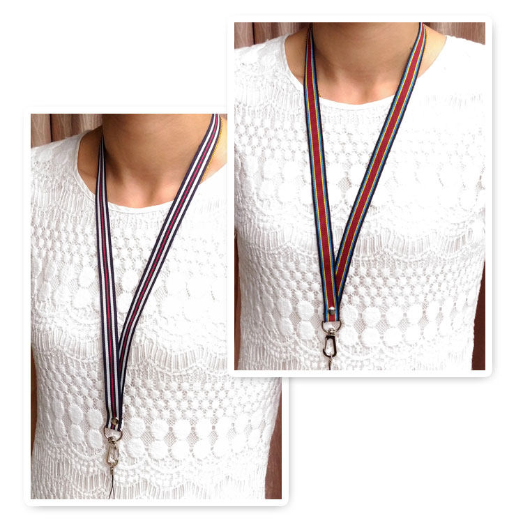 Non-flexible mobile phone chain neck label card student key card card custom neck to make black hanging rope