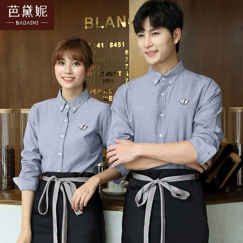 Отель Catering Work Olde Женская яичная торт с молочным чаем магазин работники одежда кофе ресторан Hot Pot Burger Service Персонал длинные рукава