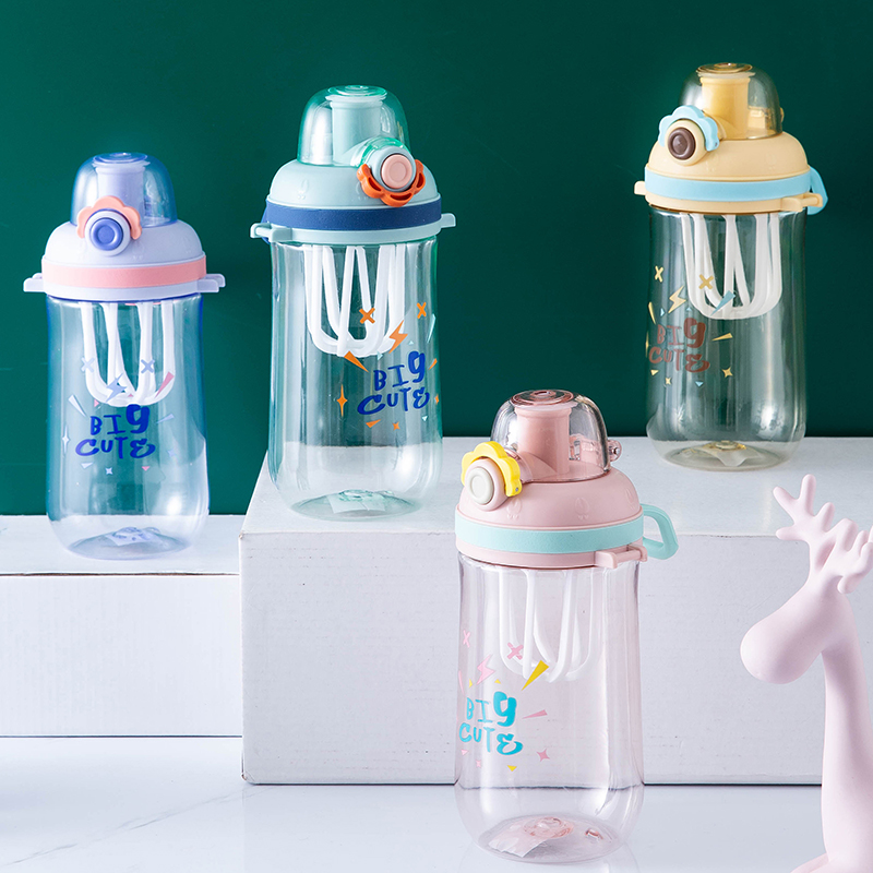 Children's Water Cup Elementary School Kids Kettle Kindergarten Sports Cups Summer Outdoor Portable Large Capacity Straight Drinking Cups Anti-Fall