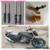 Đường đua xe máy đường chân trời ba thế hệ giảm xóc trước lên xuống theo hướng của xe đường phố dưới cột hướng Samsung