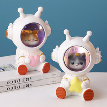 Creative bedroom astronaut night light cat animal ornaments astronaut office desktop home decoration hand gift