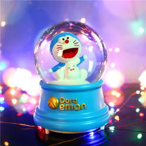 Crystal ball 8 soundbox Doraemon machine cat boy swing piece of snow music box boy Childrens birthday present