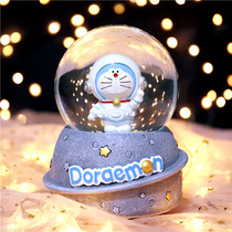 Doraemon Doraemon Doraemon Snowflake Crystal Ball Music Box Music Box Childrens ornaments for boys birthday Tanabata gifts